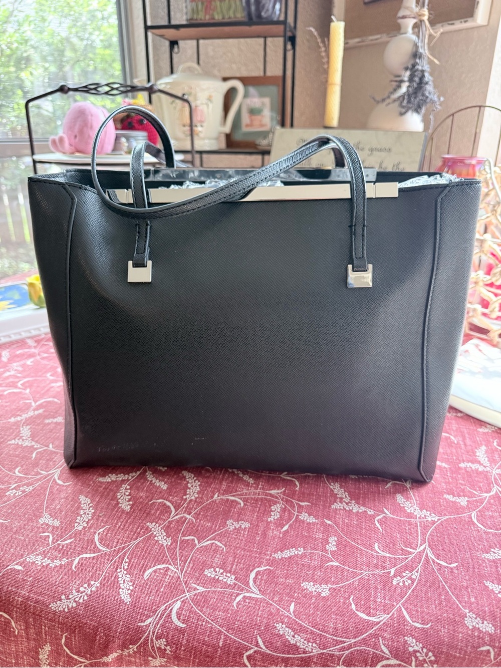 Ivanka Trump Black Structured Tote Bag Unused w/ Dust Bag